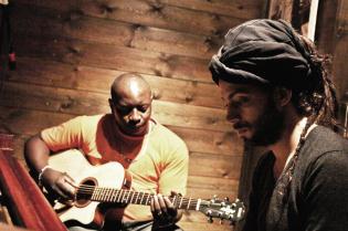 Vieux Farka Touré and Idan Raichel in the studio